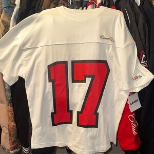 White and Red Men's Jersey Shirt